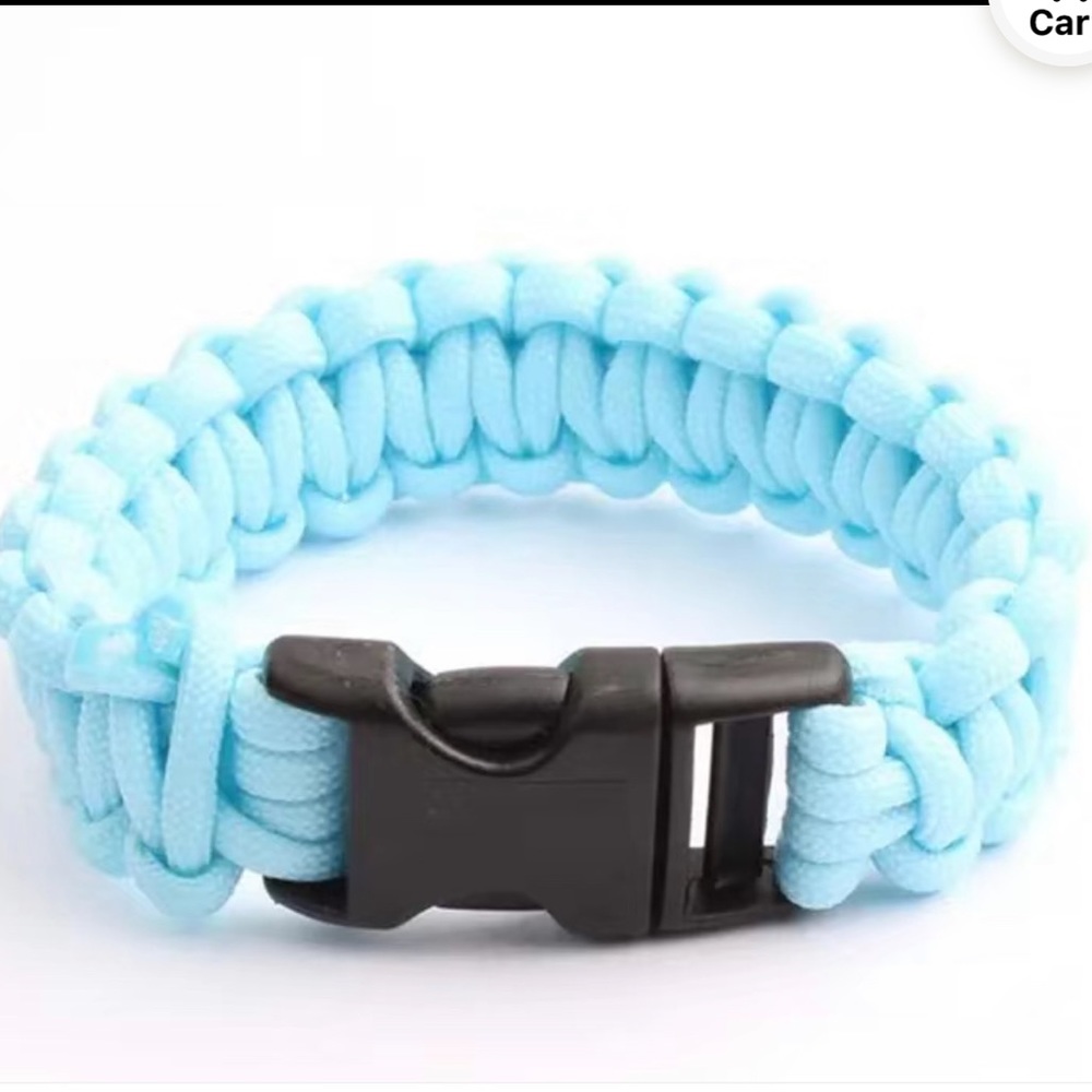 Blue Paracord Glow In Dark Bracelet
